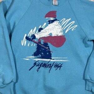 Vintage Super Weights By Russell Sugarloaf USA Ski Crewneck Sz Small Made In USA